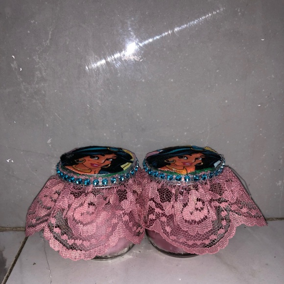 2 Baby Jars Candles Jasmine Hand Made - Picture 2 of 8